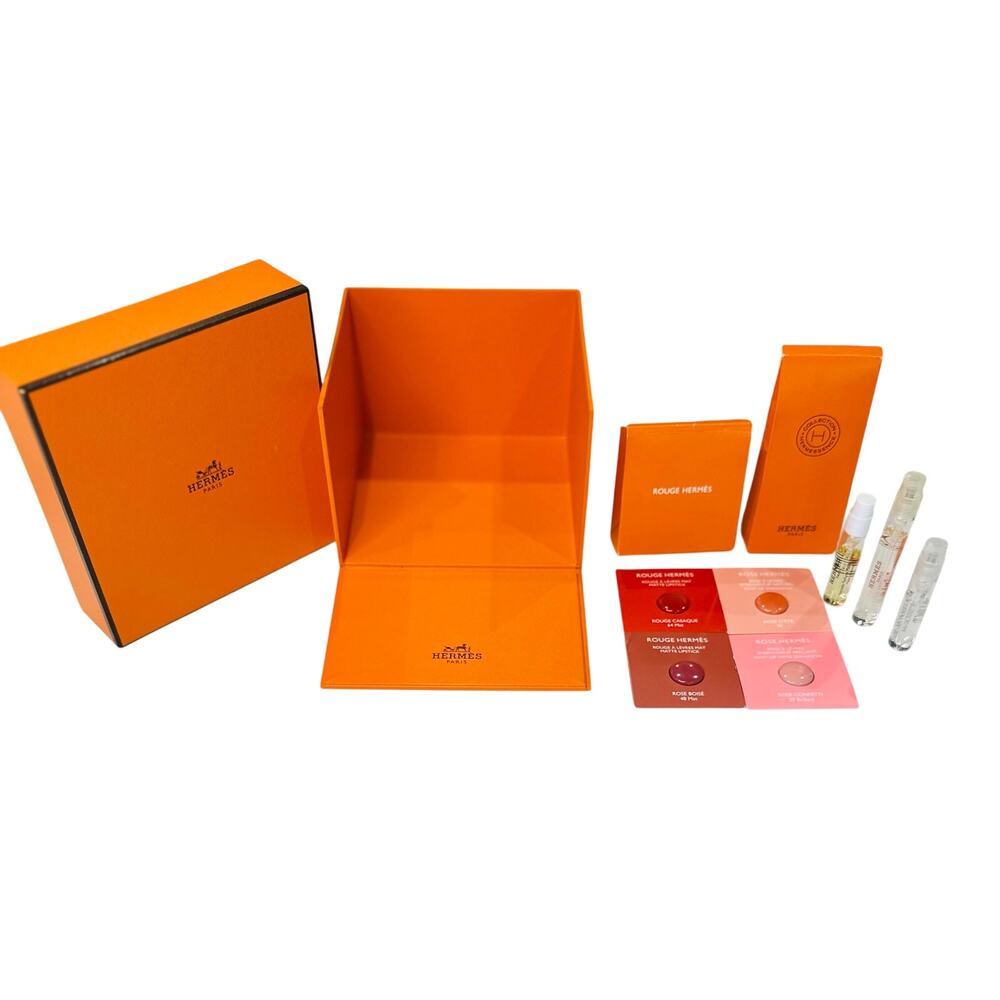 Hermes Box w/ Hermes Makeup and Fragrance Samples